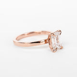 Emerald Venus Ring with Lab Diamond