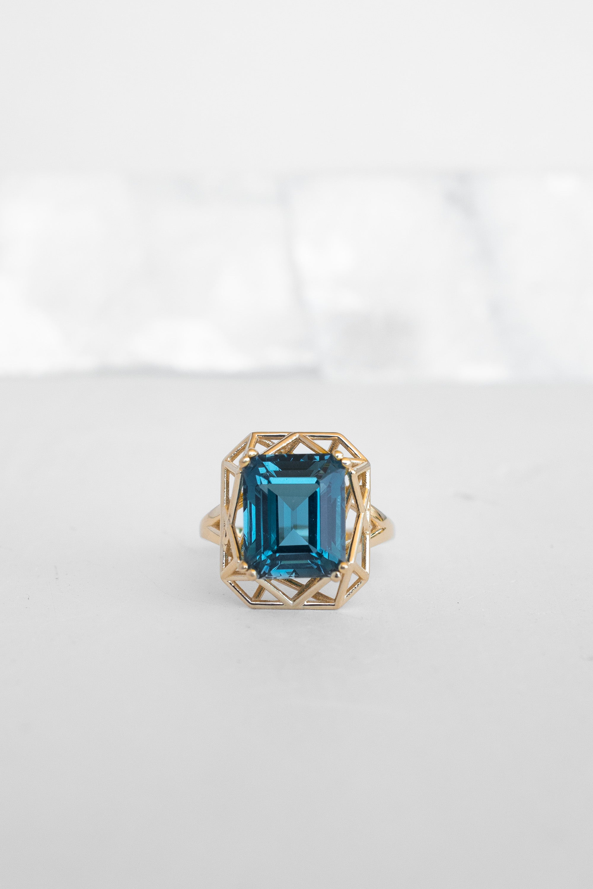 Gemma Poolside Ring with London Blue Topaz