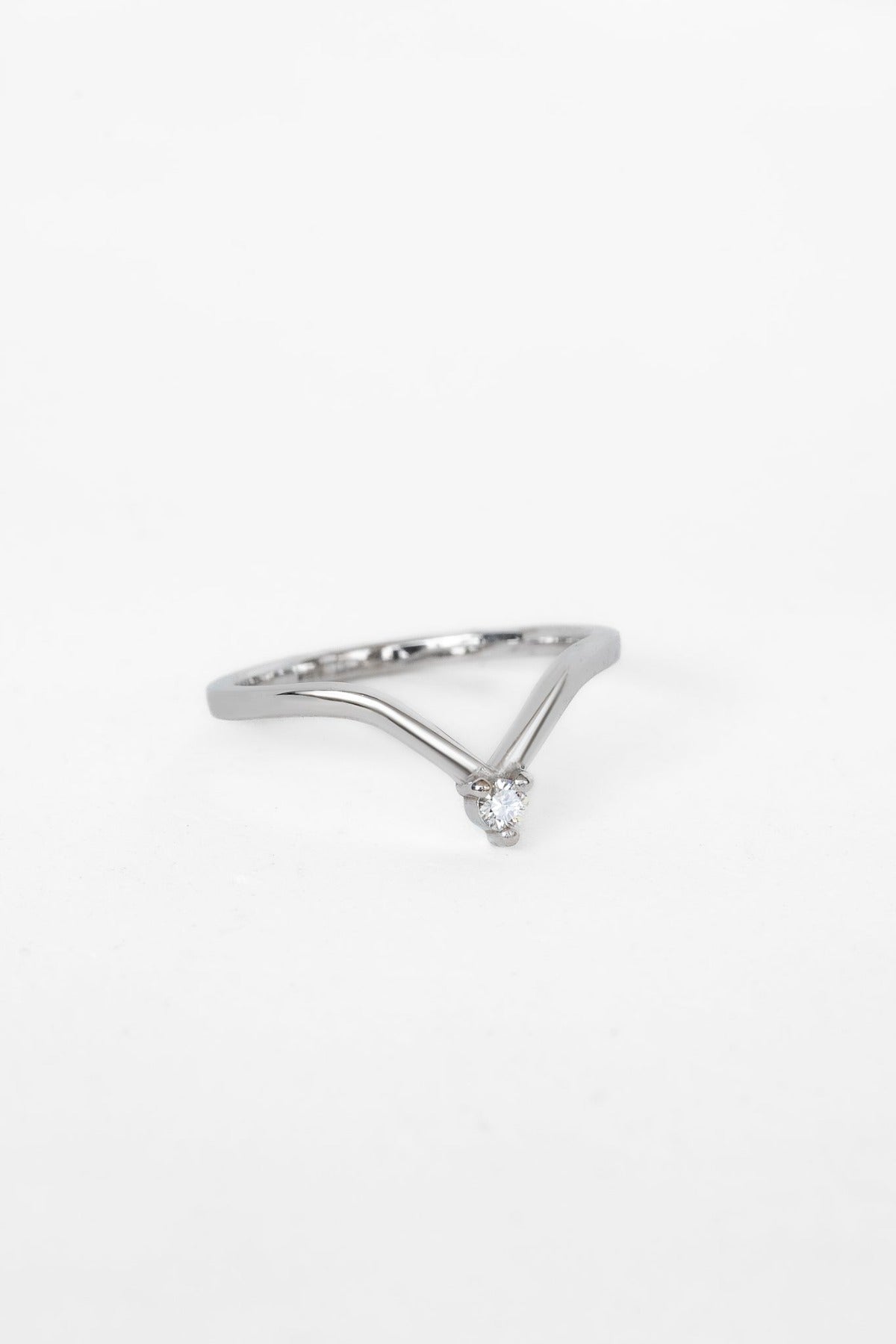 Elegant 14k White Gold Diamond Ring