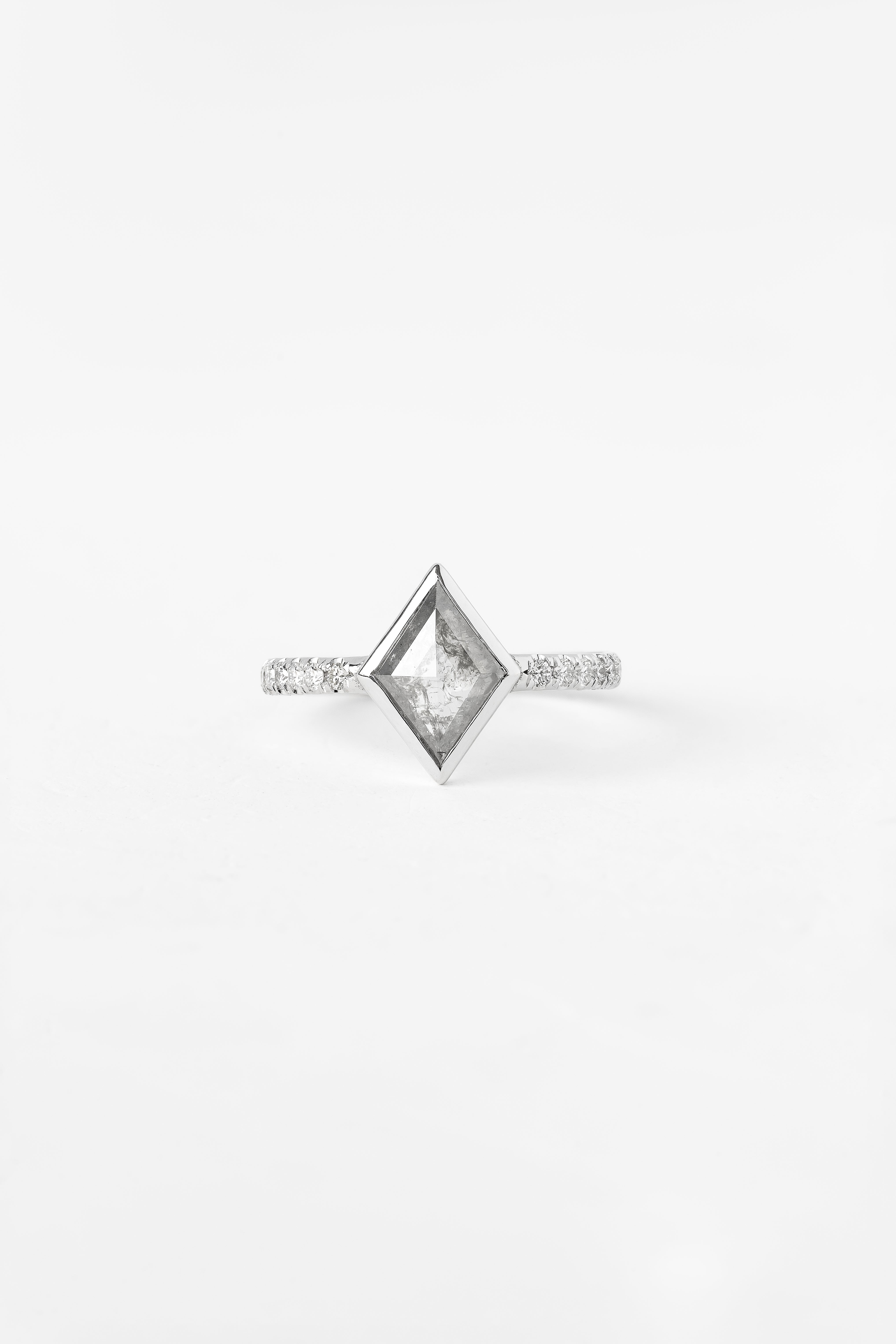 Kite Bellatrix Ring with 1.01ct Salt and Pepper Diamond