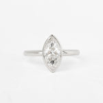 Elegant marquise aura ring with lab diamond