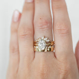 Elegant oval aura rings in various finishes
