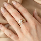 Oval Nouveau Ring with Lab Diamond