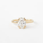 Elegant oval ring with yellow gemstone