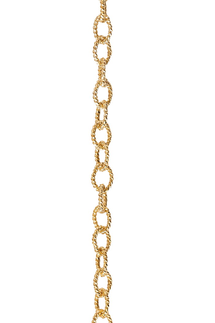 A yellow gold filled pattern oval textured chain