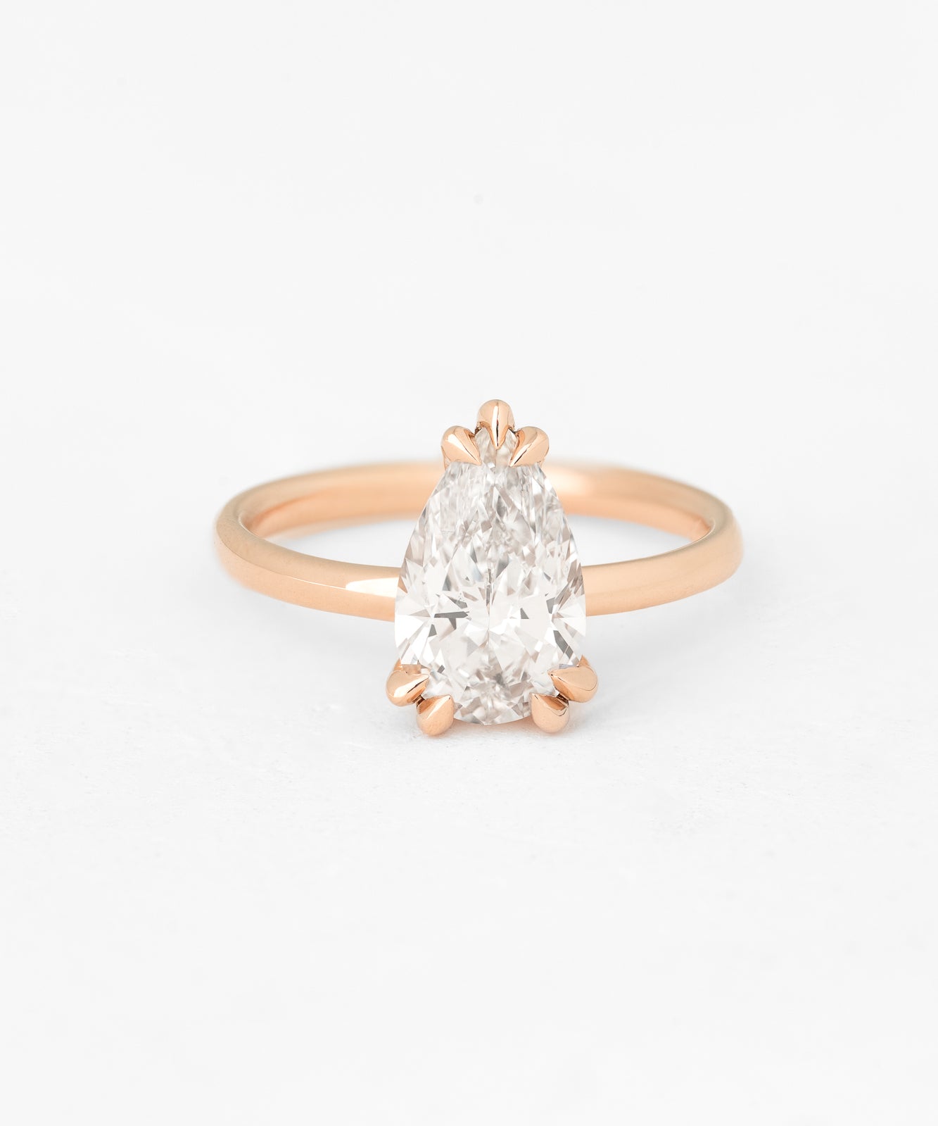 Pear Nouveau Ring with Lab Diamond