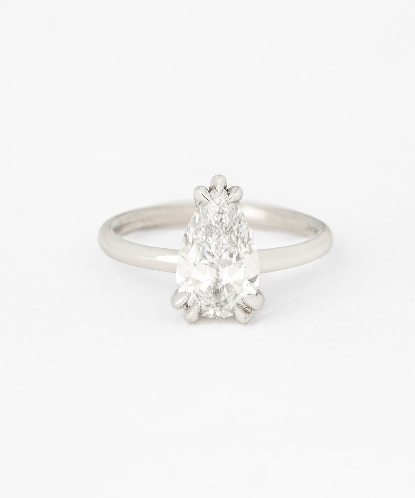Pear Nouveau Ring with Lab Diamond