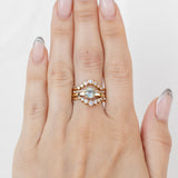 Saturn Ring with 0.96ct Montana Sapphire