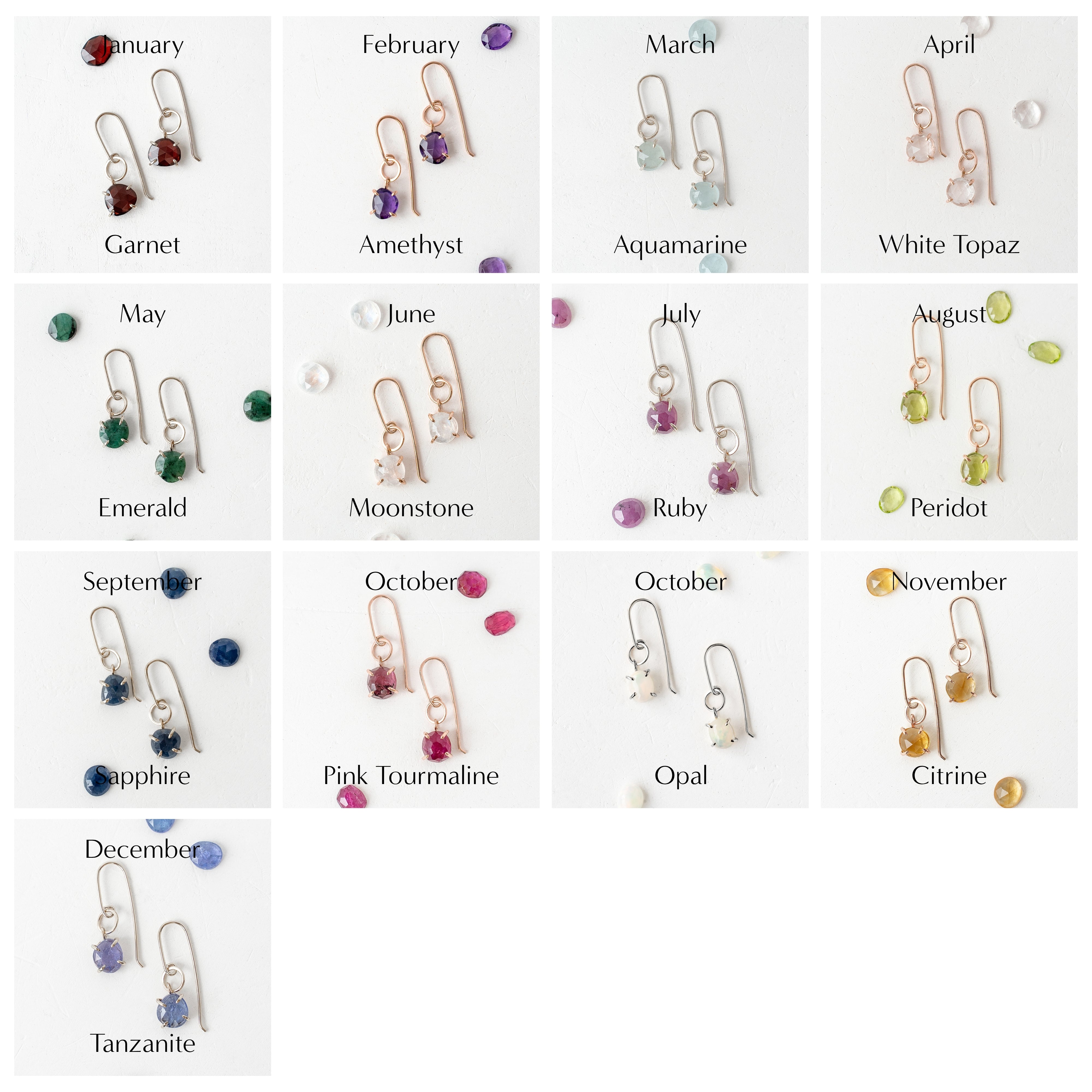 Elements Spectra Earrings in 14k White & Rose Gold