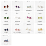 Elements Spectra Studs in 14k White & Rose Gold