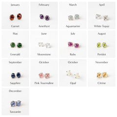 Elements Spectra Studs in 14k White & Rose Gold