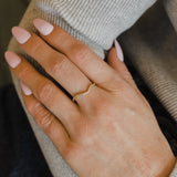 Rose Gold Squiggle Ring with Pavé