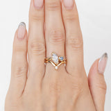 Toi et Moi Ring with 1.11ct Salt and Pepper Diamond
