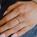 Squiggle Ring with Pavé Rose SALE