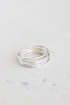 Elegant silver ring with gemstone centerpiece